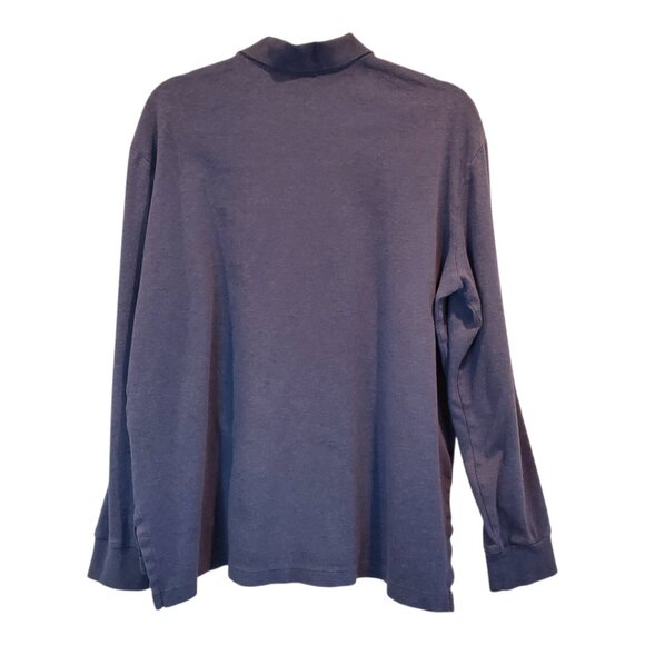POLO RALPH LAUREN SZ XL Classic Blue Long Sleeved 100% Pima Cotton Polo Shirt - Picture 7 of 9